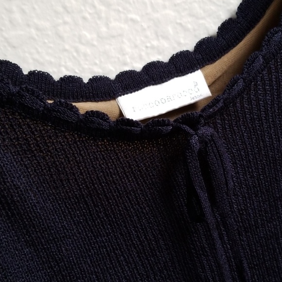 Roccobarocco Crochet Sleeveless Midi Dress Blue Size S - Picture 2 of 6